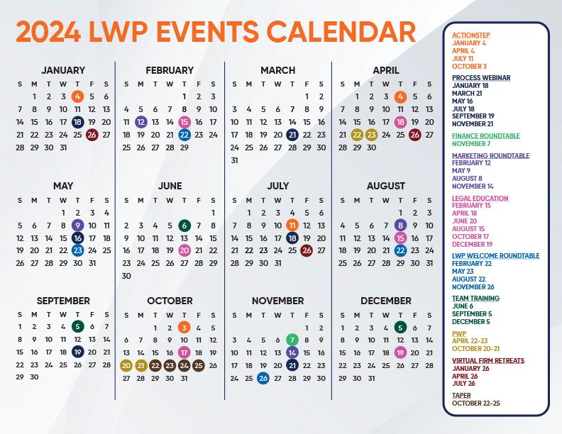 2024 LWP Events Calendar