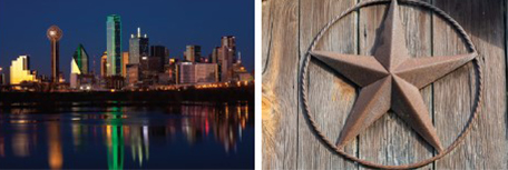 Dallas Texas skyline at night